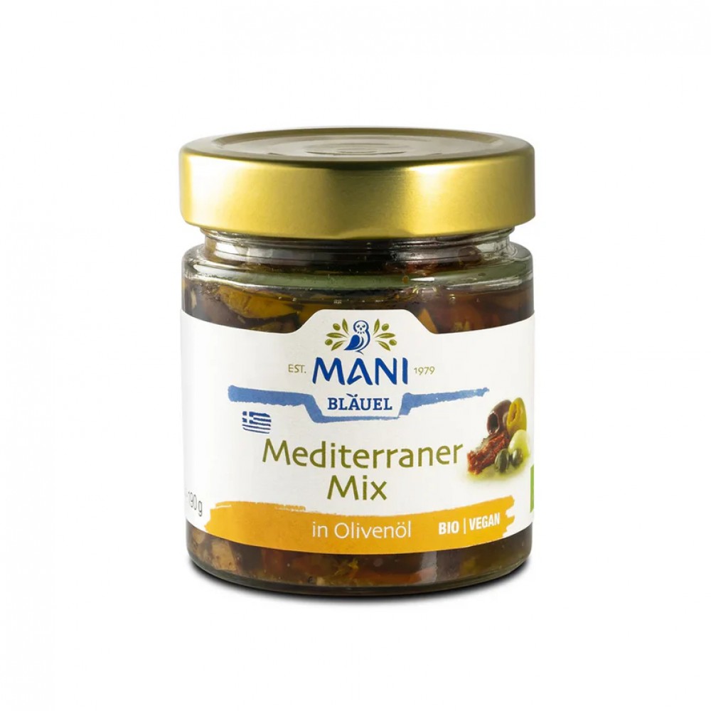 Organic Mediterranean Mix in Olive Oil 180gr