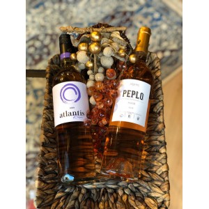 Gift΅ Bamboo tray for 2 wine bottles