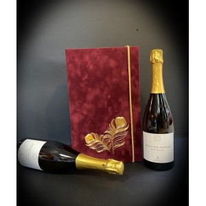 Elegance - Κουτί βιβλίο με κόκκινο βελούδο 2 φιαλών 
