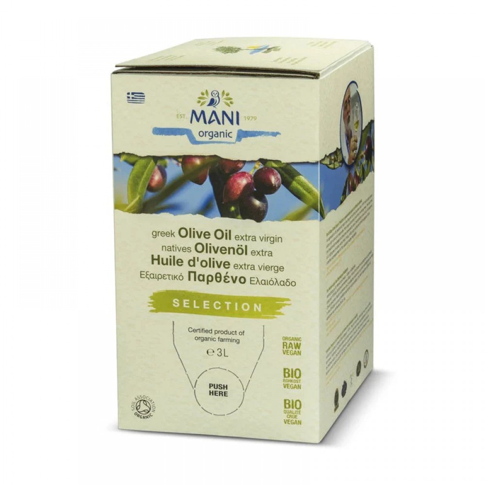 Extra Virgin Ogranic Olive oil Mani 3L
