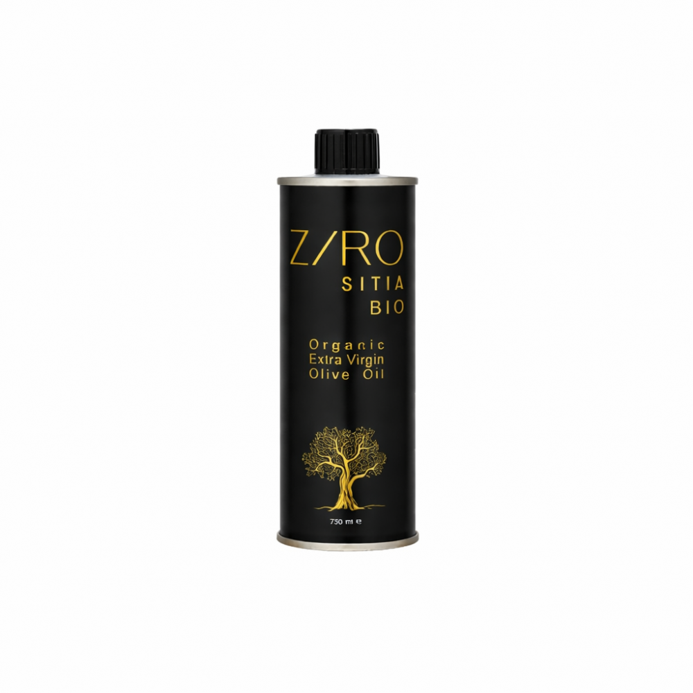 Organic Extra Virgin Olive Oil ZIro Siteia in metal container  250ml