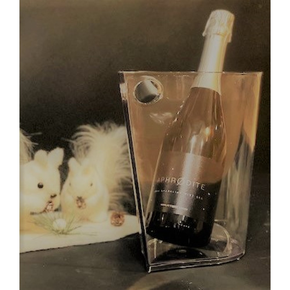 Transparent wine ice cooler